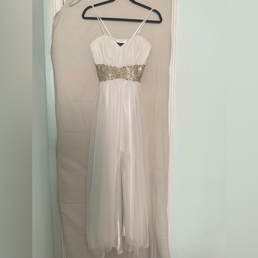 La Femme Greek Goddess Formal Gown